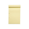 RHINO A4 Refill Pad 100 Page Yellow Tinted Paper 7mm Squared  - Pack of 6