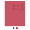 Notes Exercise Book 8" x 6.5"(205x165) 48 pages 12mm Ruled Red Cover - Pack of 100