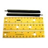 Helix 1 Metre Inch - Metric Ruler in 3 Parts with Handle