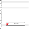 RHINO A4+ Twinwire Music Pad 48 Page, 12 Music Staves - Pack of 4