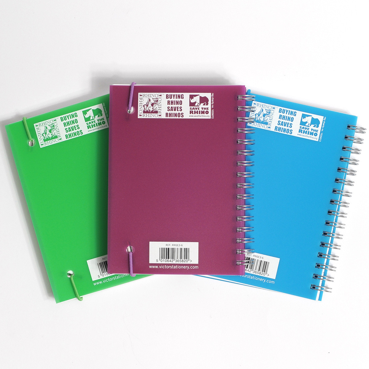 RHINO A6 Polypropylene Notebook with Elastic Band 200 Page, Assorted ...